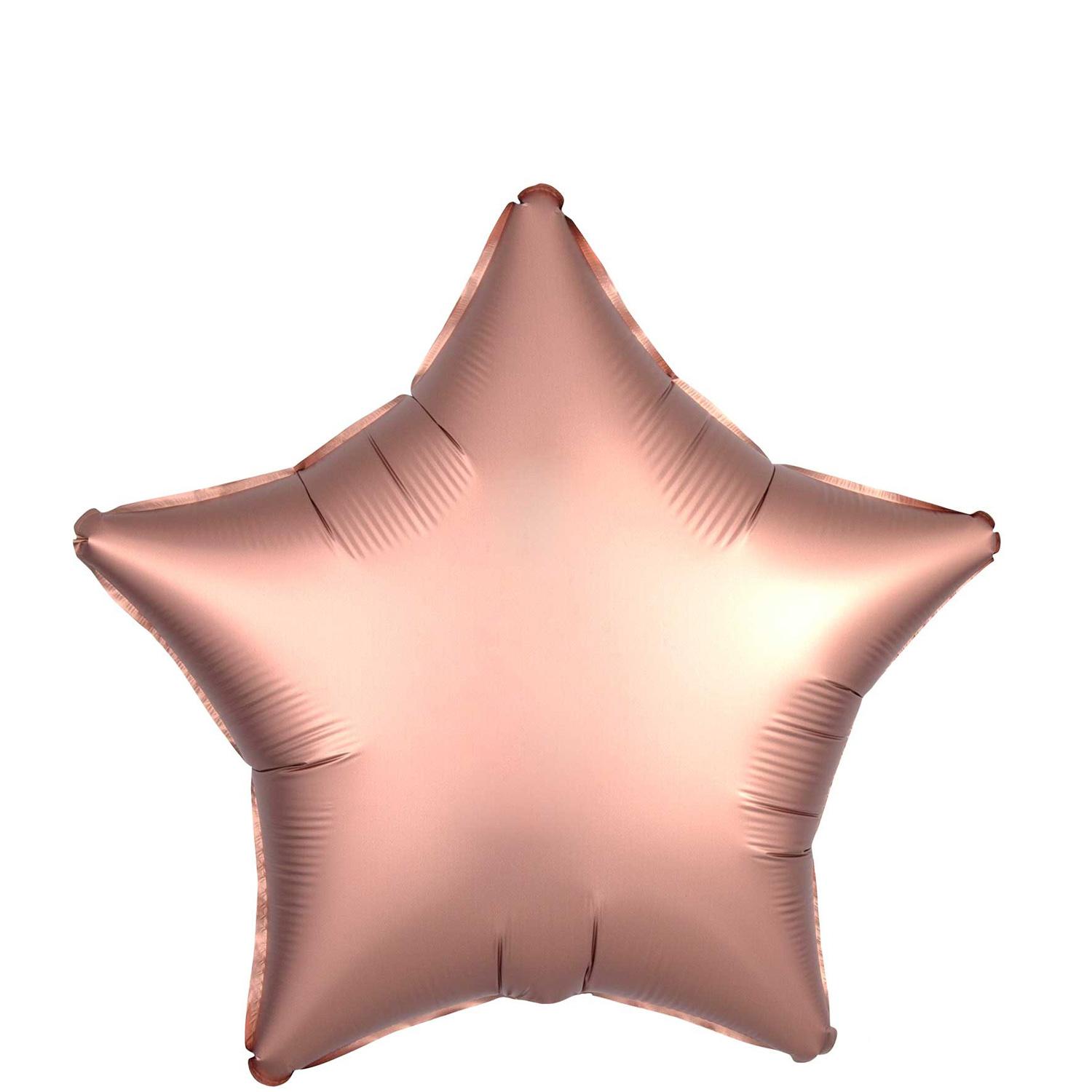 Satin Luxe Rose Copper Star Foil Balloon 45cm Balloons & Streamers - Party Centre