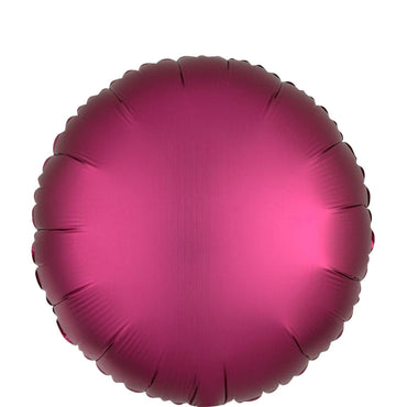 Satin Luxe Pomegranate Round Foil Balloon 45cm Balloons & Streamers - Party Centre