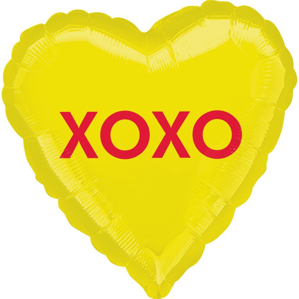 XOXO Candy Heart Foil Balloon 45cm Balloons & Streamers - Party Centre
