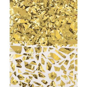 Gold Sparkle Shredded Floral Confetti 1.5 Decorations - Party Centre