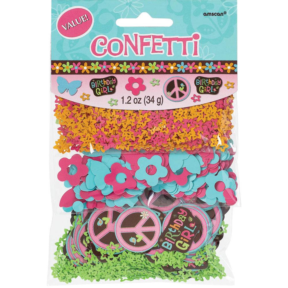Hippie Chick Birthday Confetti Value Pack Decorations - Party Centre