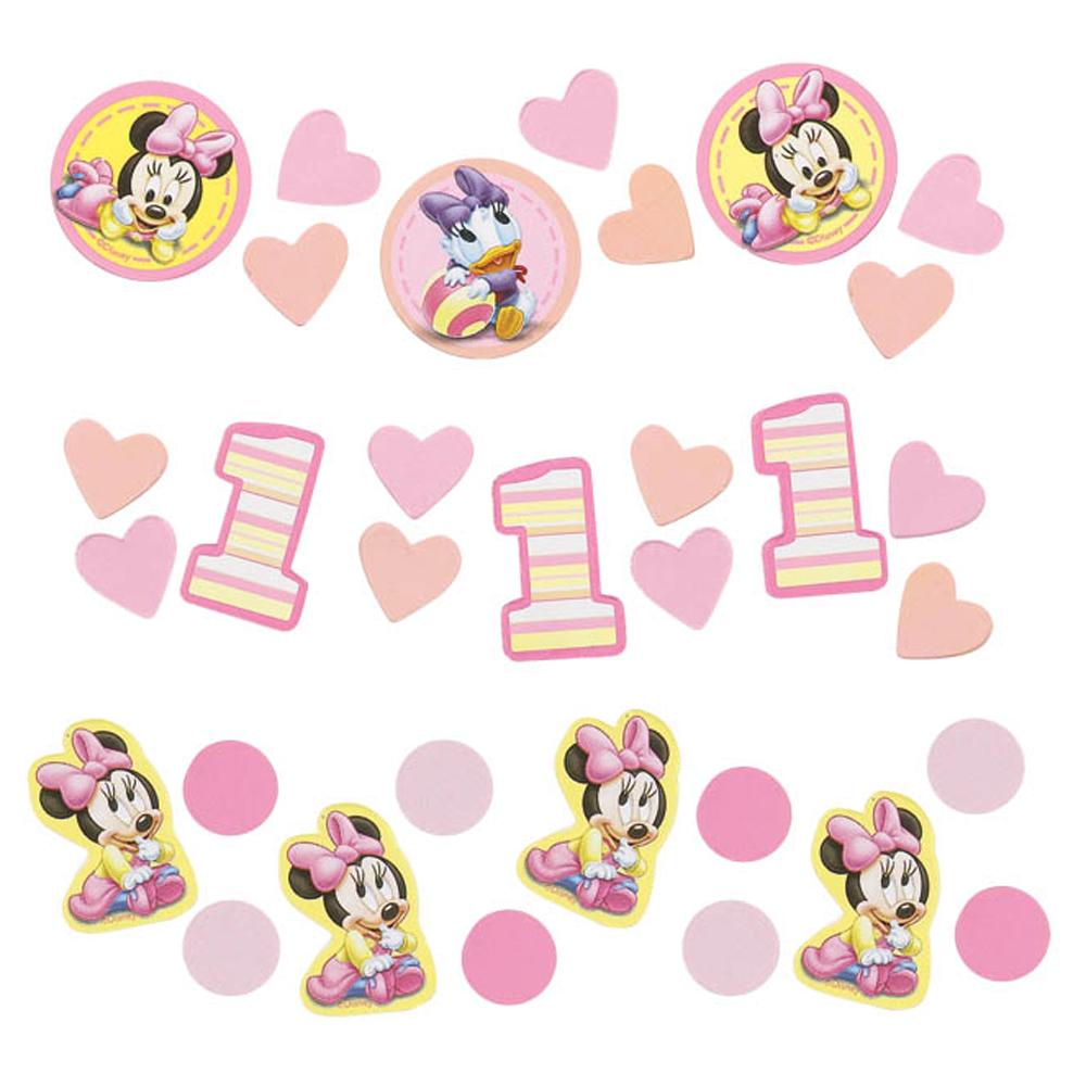 Minnie Mouse 1st Birthday Value Pack Confetti Decorations - Party Centre