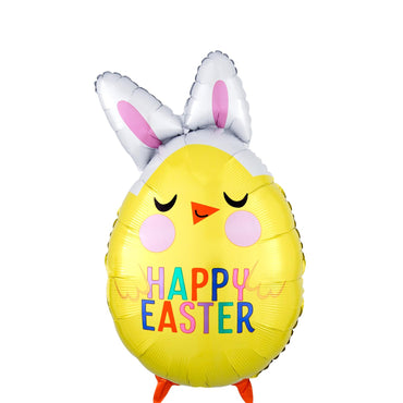 Chick with Bunny Ears Junior Shape Balloon 33x55cm Balloons & Streamers - Party Centre
