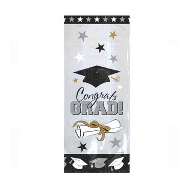 Graduation Cello Bags 11.5in x 4.25in 20pcs Favours - Party Centre