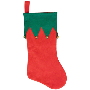 Jingle Bell Stocking 17in Decorations - Party Centre