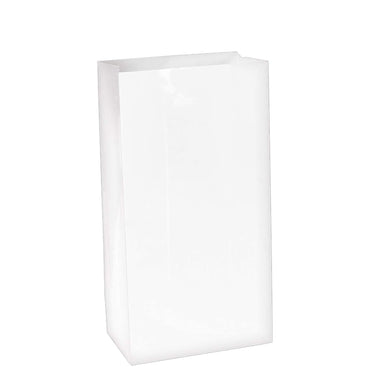White Mini Package Paper Bags 6in, 12pcs