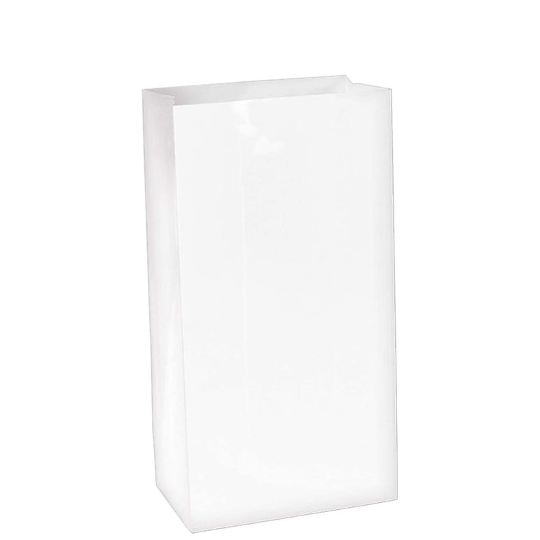 White Mini Package Paper Bags 6in, 12pcs