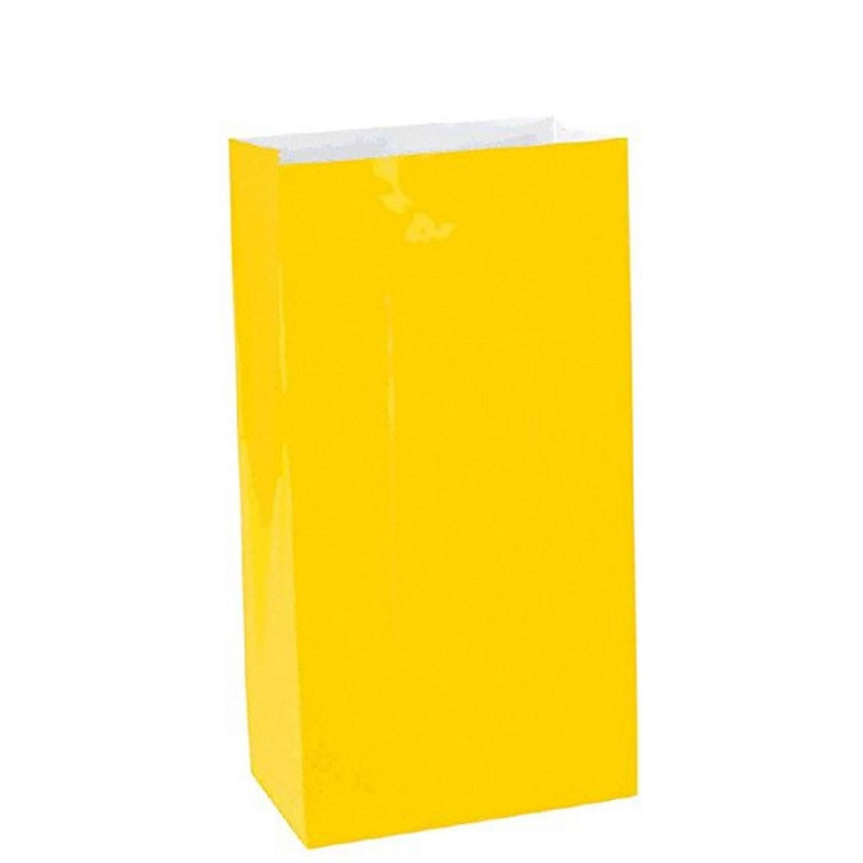 Yellow Sunshine Mini Package Paper Bags 6in, 12pcs