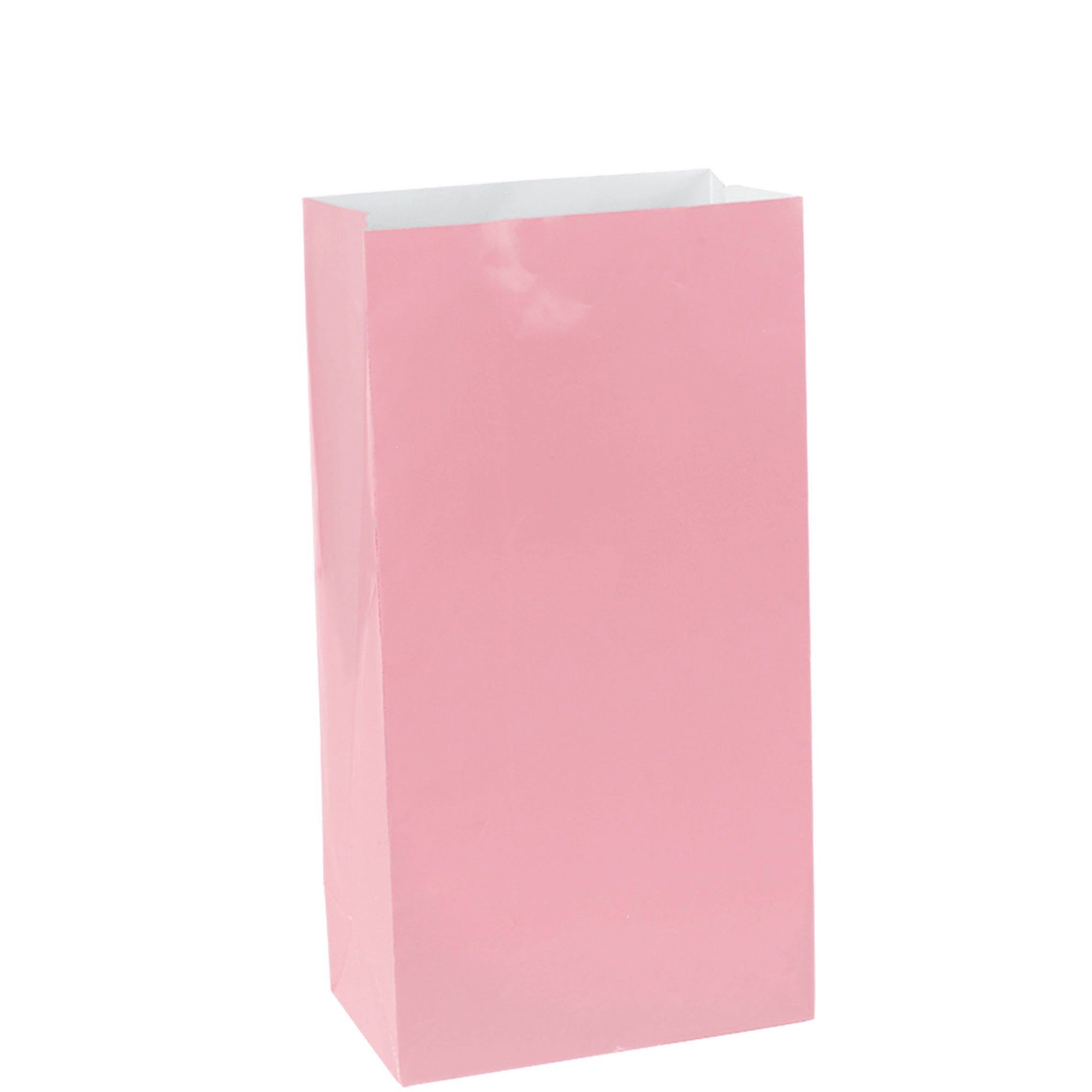 New Pink Mini Package Paper Bags 6in, 12pcs