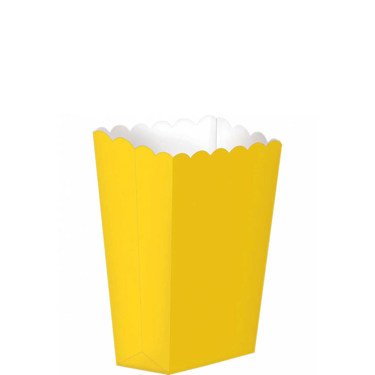 Yellow Small Paper Popcorn Boxes 5pcs Favours - Party Centre