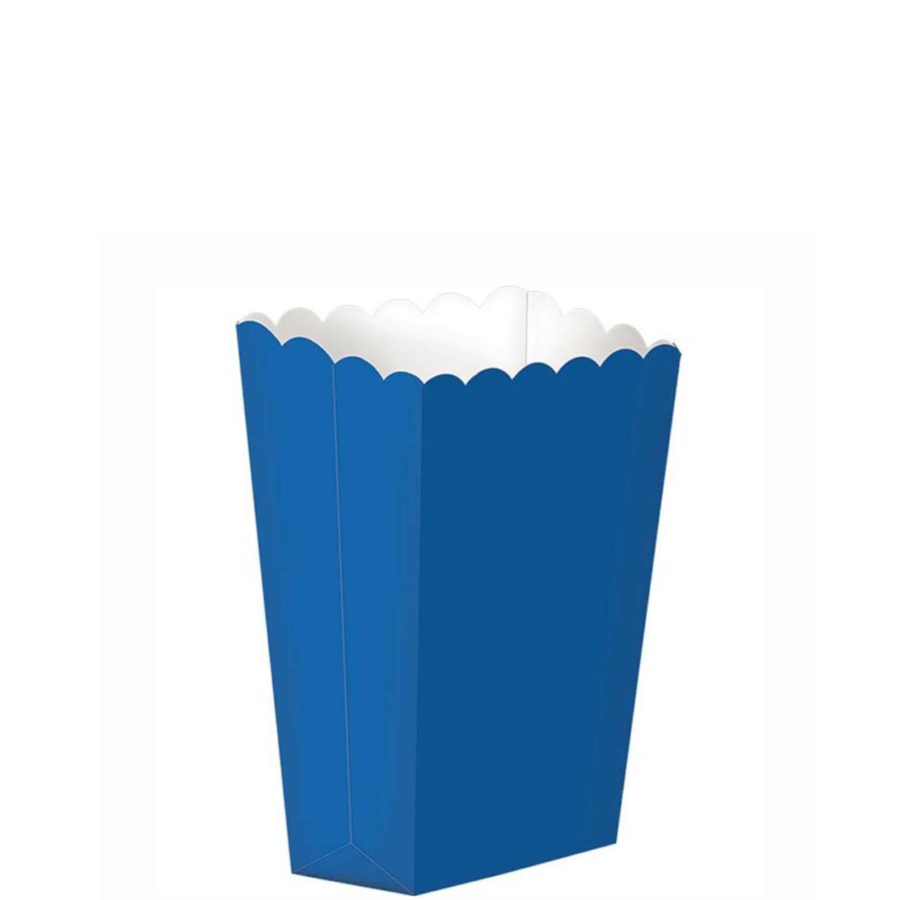 Bright Royal Blue Paper Popcorn Boxes 5pcs Favours - Party Centre