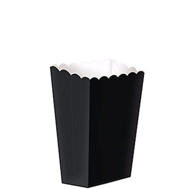 Black Small Popcorn Boxes 5pcs Favours - Party Centre