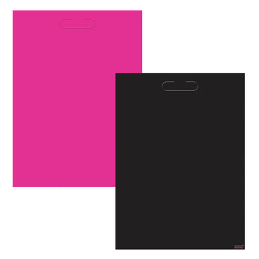 Black & Pink Plastic Loot Bags 15in x 11in, 8pcs Favours - Party Centre