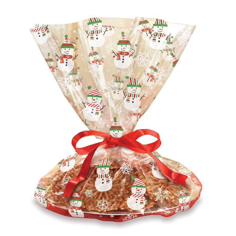 Snowman Cookie Tray Cello Bags Favours - Party Centre
