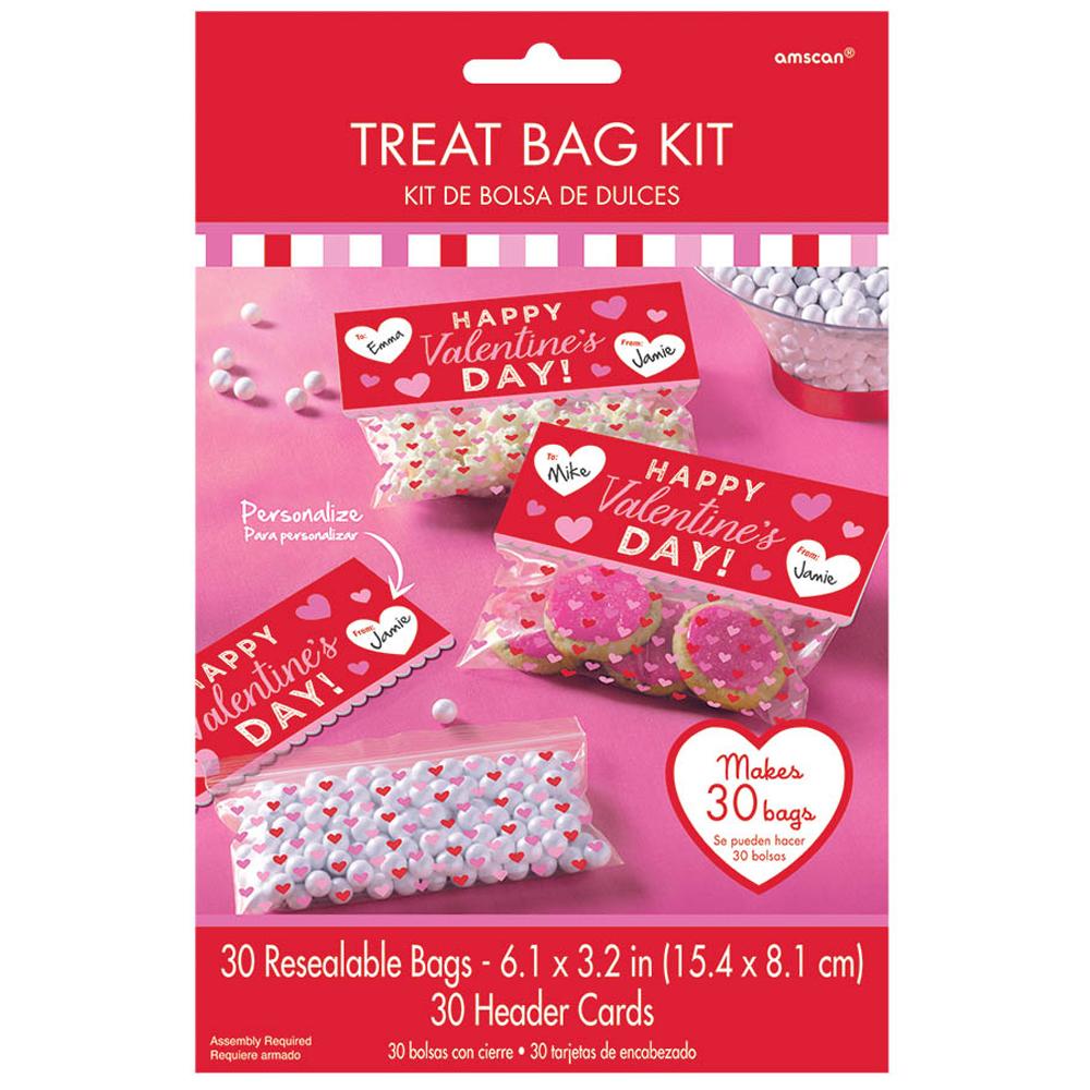 Valentine Treat Bag Kit 30pcs Favours - Party Centre