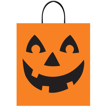 Jack-O-Lantern Plastic Treat Bag Favours - Party Centre