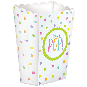 Baby Shower Neutral Paper Popcorn Boxes 20pcs