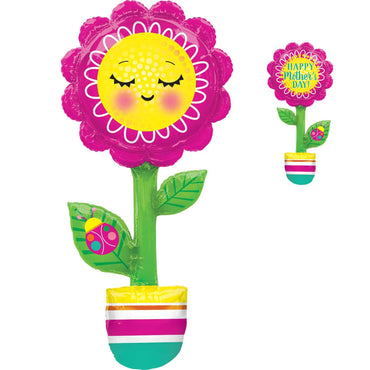 Happy Mother's Day Flower Foil Multi-Balloon 66x160cm Balloons & Streamers - Party Centre