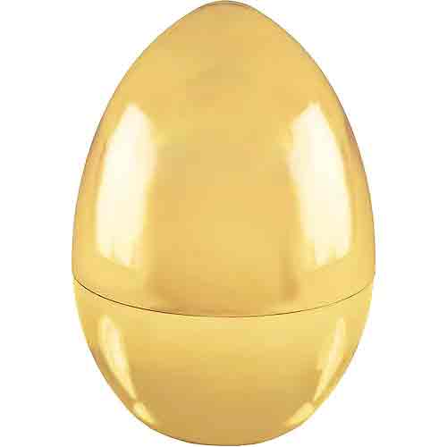 Gold Fillable Jumbo Easter Plastic Egg
