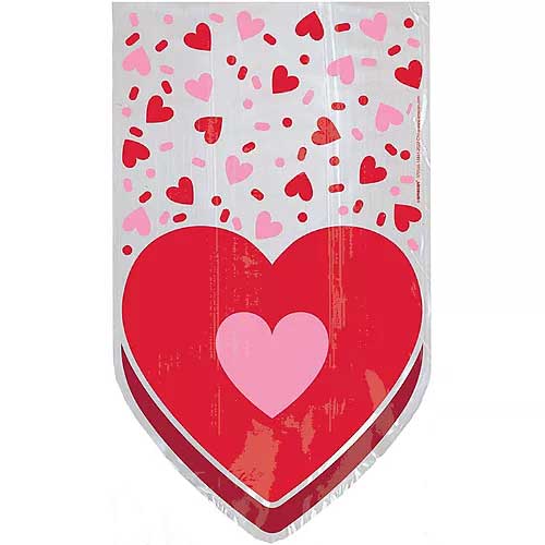 Valentines Cello Bags Large 20pcs
