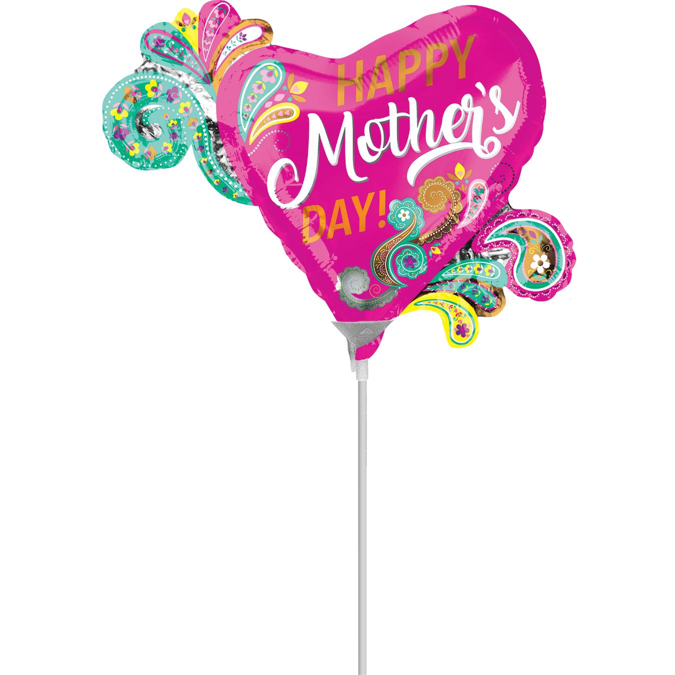 Paisley Heart Mini Shape Foil Balloon Balloons & Streamers - Party Centre