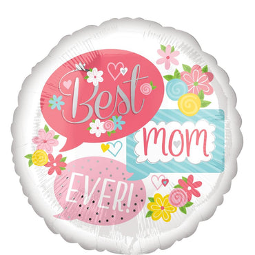 Best Mom Ever Bubbles Jumbo Foil Balloon 71cm Balloons & Streamers - Party Centre