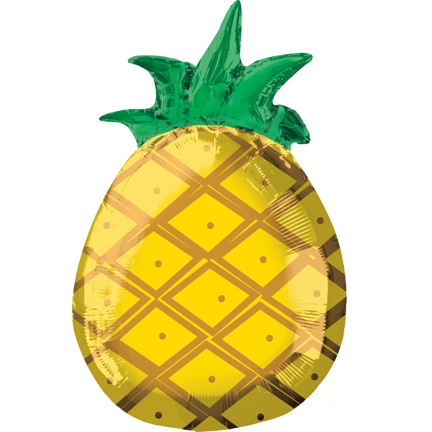 Tropical Pineapple Junior Shape Foil Balloon 30x48cm Balloons & Streamers - Party Centre