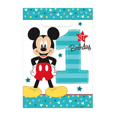 Mickey's Fun To Be One Folded Loot Bags 8pcs Favours - Party Centre