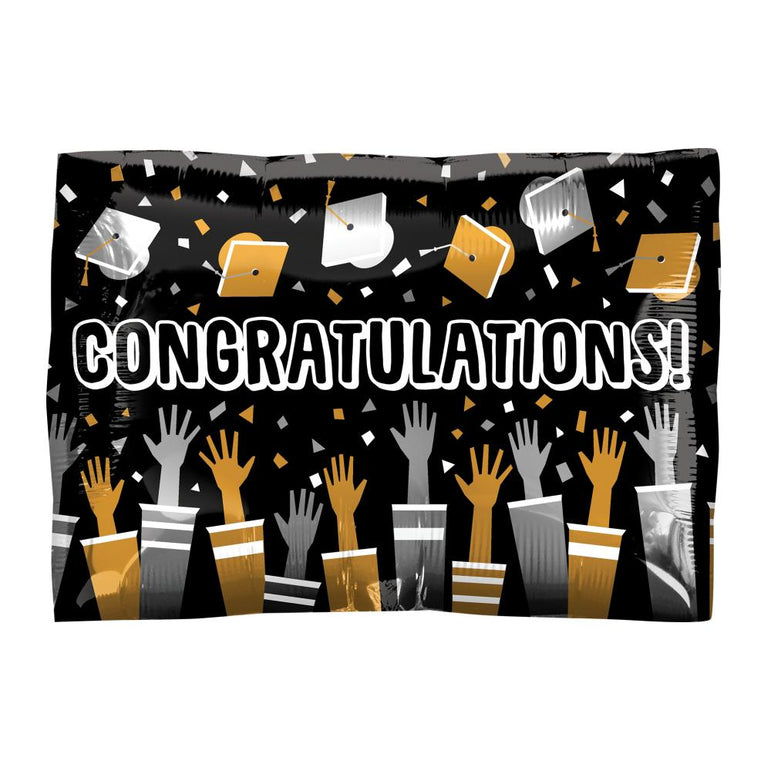 Congratulations Cap Toss Junior Shape Balloons & Streamers - Party Centre