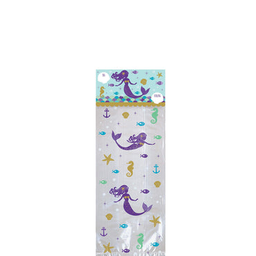 Mermaid Wishes Plastic Treat Bags 20pcs Favours - Party Centre