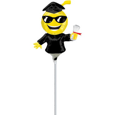 Emoticon Graduate Mini Shape Balloon Balloons & Streamers - Party Centre