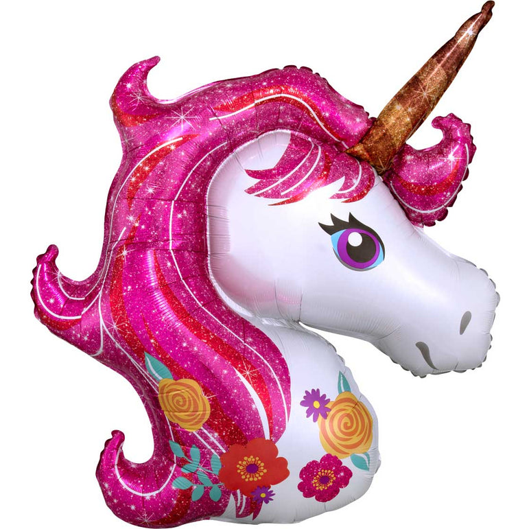 Magical Unicorn SuperShape Foil Balloon 83x73cm