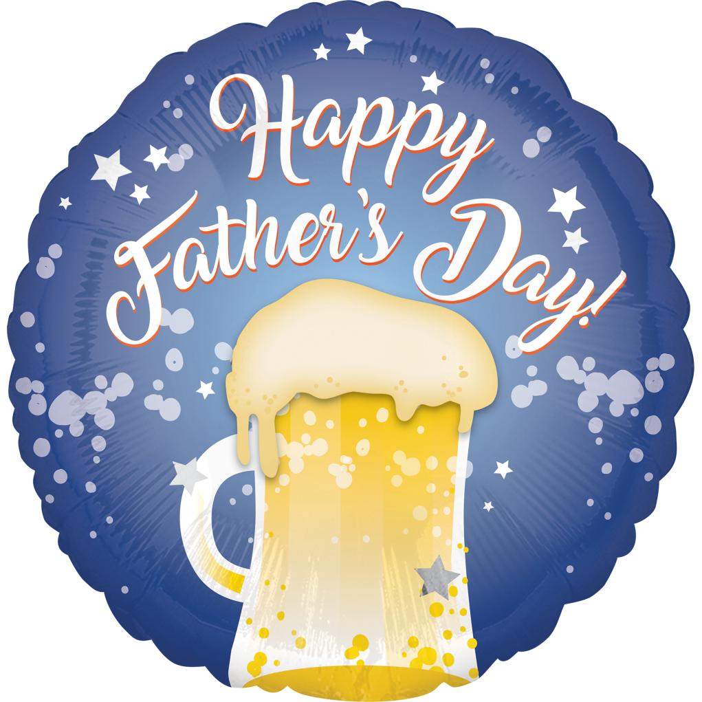 Happy Father's Day Beer Mug Foil Balloon 45cm Balloons & Streamers - Party Centre