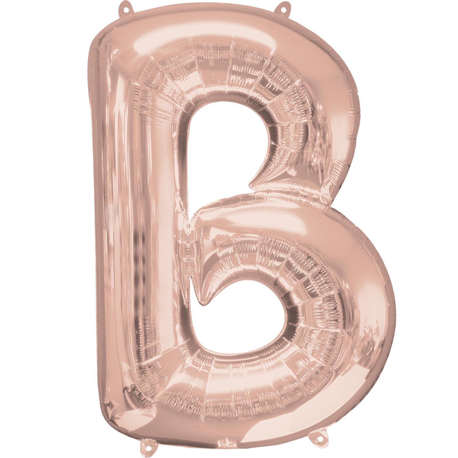Rose Gold Letter B Mini Shape Foil Balloon 40cm Balloons & Streamers - Party Centre