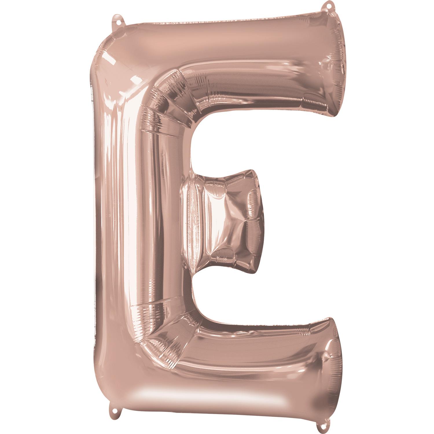 Rose Gold Letter E Mini Shape Foil Balloon 40cm Balloons & Streamers - Party Centre