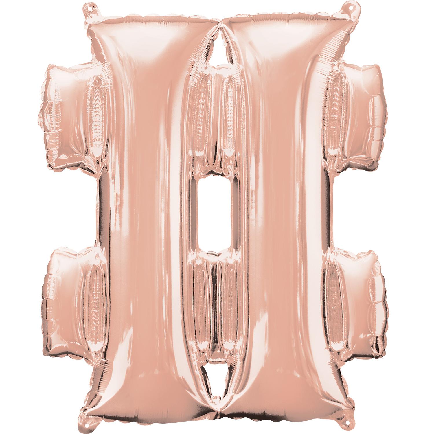 RoseGold # Symbol Mini Shape Foil Balloon 40cm Balloons & Streamers - Party Centre