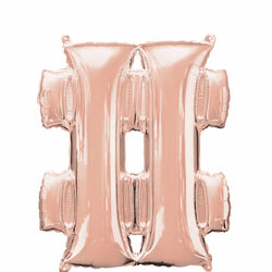 Rose Gold Number Mini shape Foil Balloons