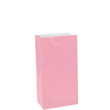 New Pink Bag Packaged Paper Bags 12pcs Favours - Party Centre