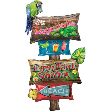 Margaritaville Sign Giant Multi-Balloon 76x137cm Balloons & Streamers - Party Centre