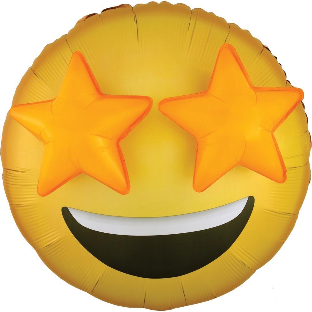 Emoticon Starry Eyes EZ-Fill Multi-Balloon 71cm Balloons & Streamers - Party Centre