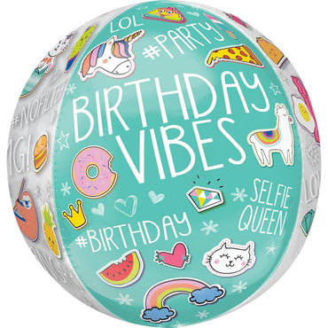 Selfie Celebration Orbz Clear Balloon 38x40cm Balloons & Streamers - Party Centre
