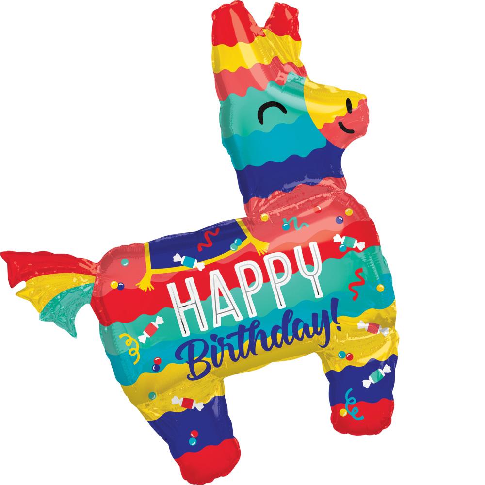 Piñata Birthday Party SuperShape Foil Balloon 73x83cm Balloons & Streamers - Party Centre
