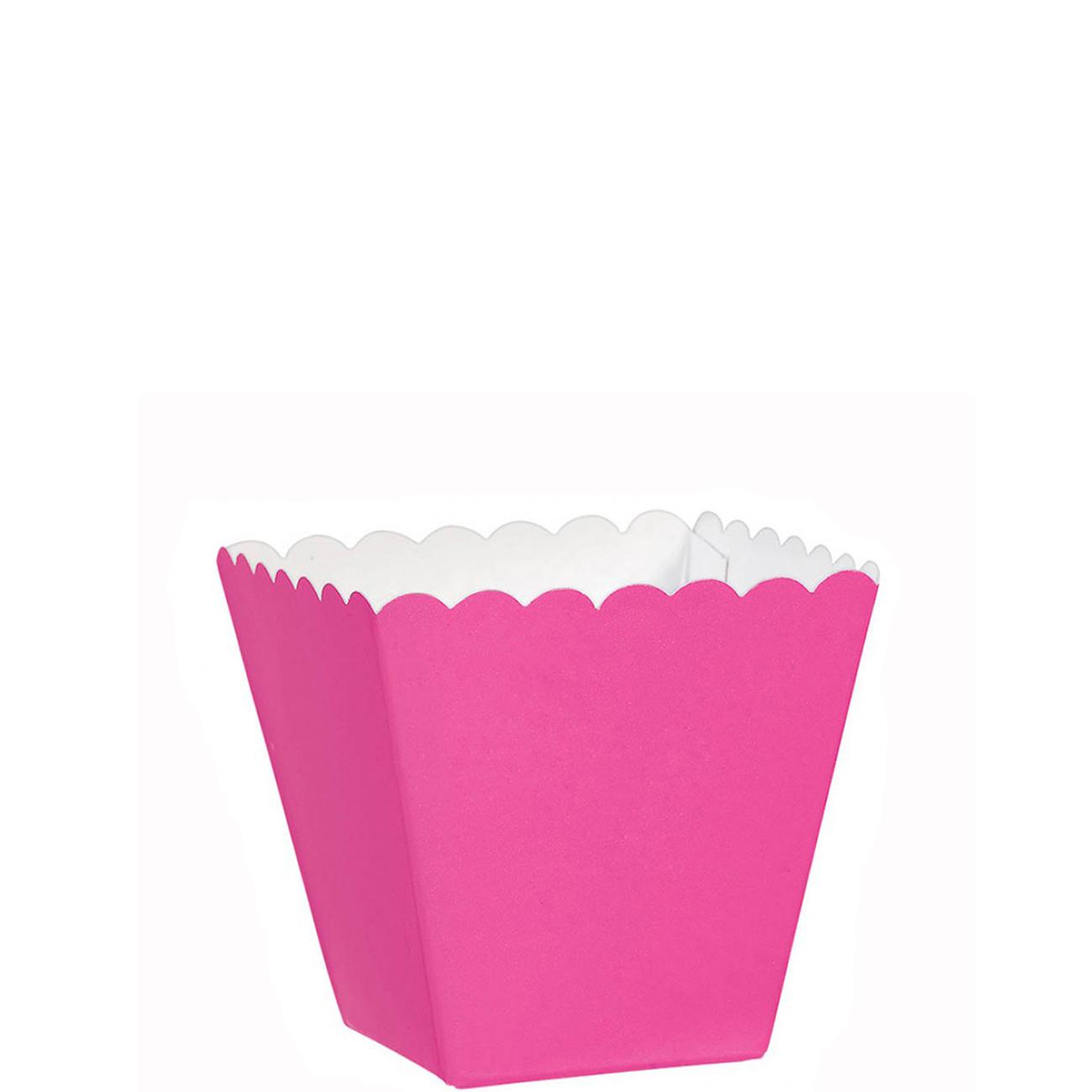 Bright Pink Scalloped Favor Boxes 100pcs Favours - Party Centre
