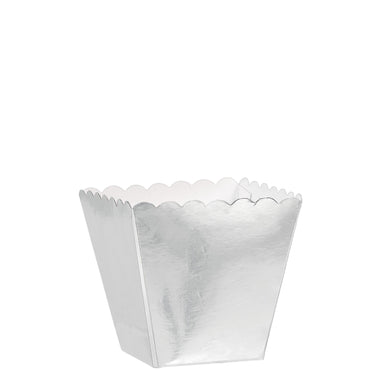 Silver Scalloped Favor Boxes 100pcs Favours - Party Centre