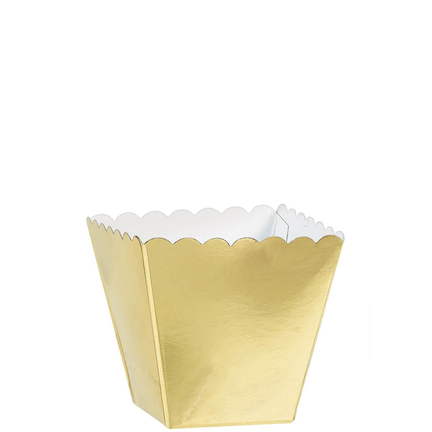 Gold Scalloped Favor Boxes 100pcs Favours - Party Centre