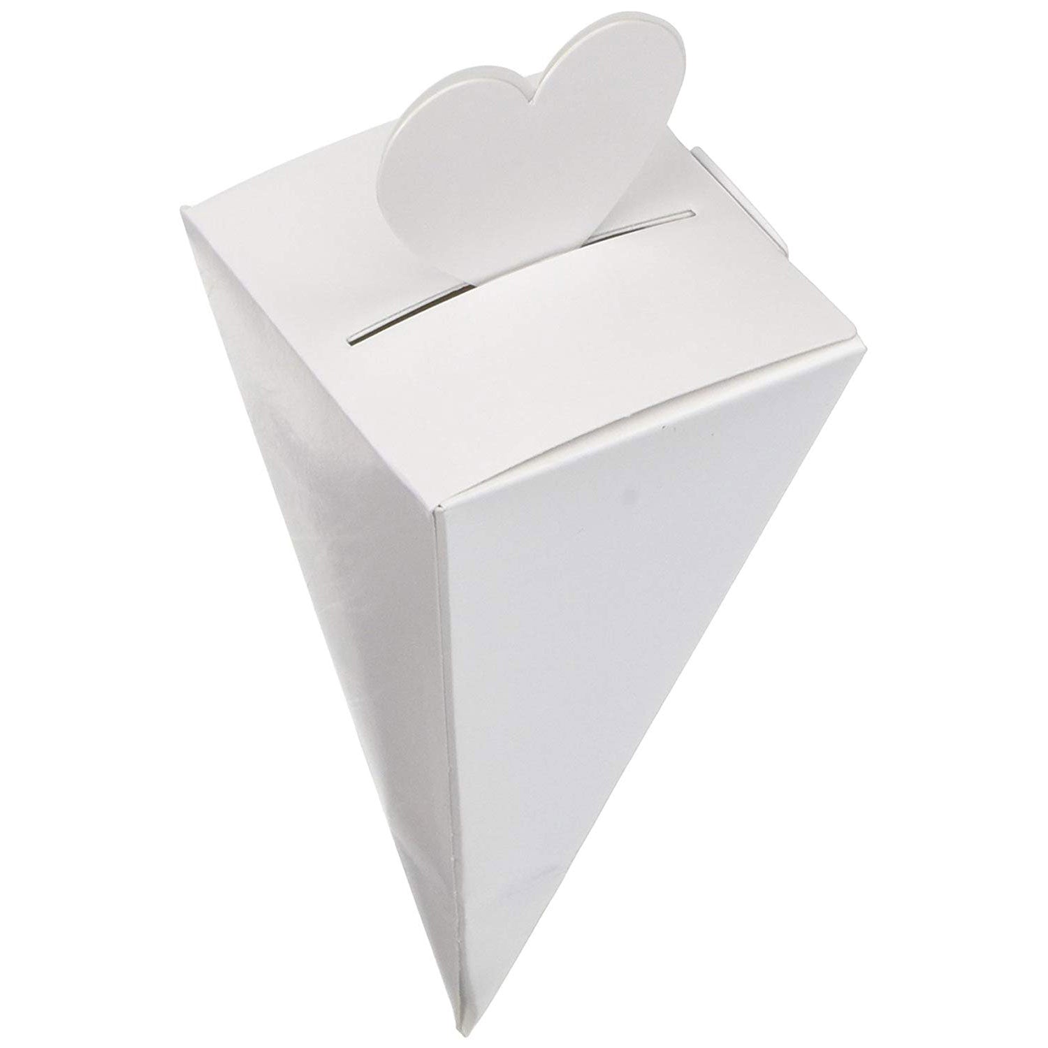 White Cone Favor Boxes 50pcs Favours - Party Centre
