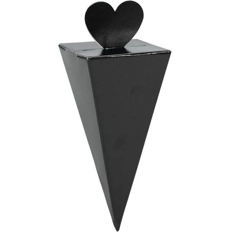 Black Cone Favor Boxes 50pcs Favours - Party Centre