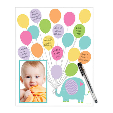 Baby Shower Paper Autograph Matte Favours - Party Centre