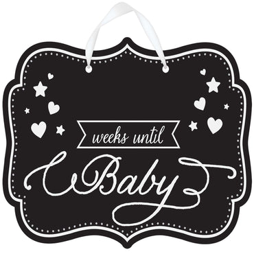 Baby Shower Countdown Chalkboard Sign