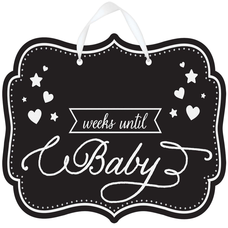 Baby Shower Countdown Chalkboard Sign